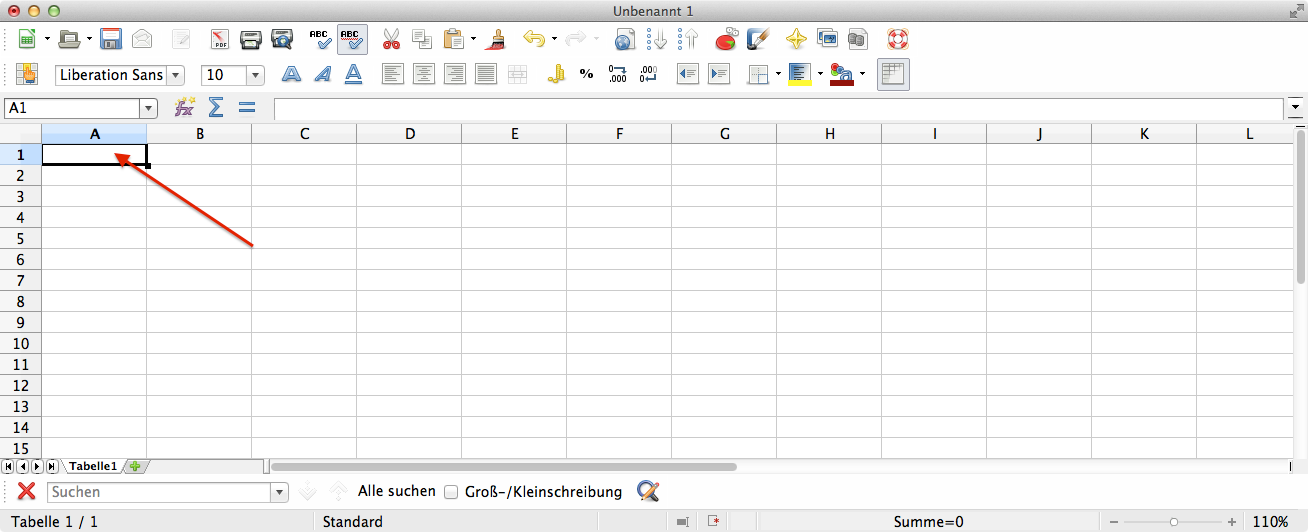 ArchiAVA Preisspiegel in LibreOffice einsetzen Schritt 3