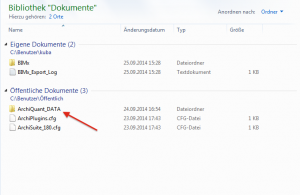 CAD Datentausch mit Projekt AQ2 im Windows Explorer